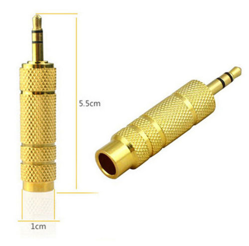 3.5mm Male to 6.5mm Female Adapter Converter Jack Plug Stereo Audio Headphone