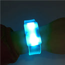 Glowing LED Wrist Band Lights Flash Plastic Cuff Bracelet Cycling Running New 1x