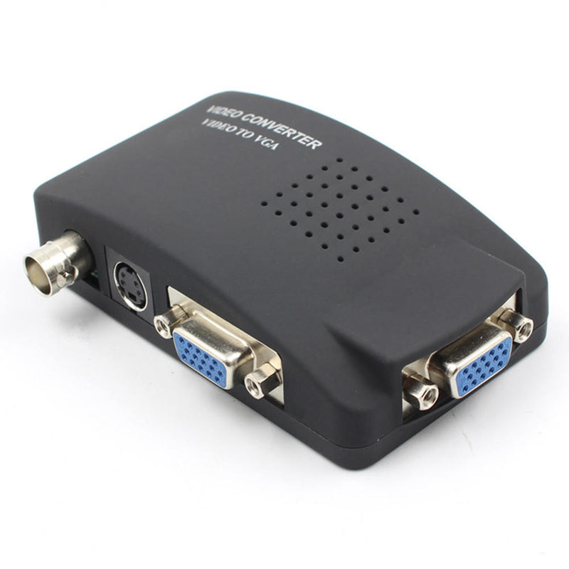 1 x CCTV DVD DVR Camera TV BNC S Video VGA Input to VGA Output PC Converter Hot