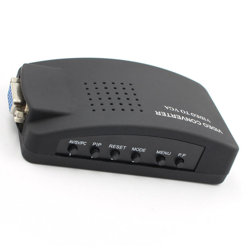 1 x CCTV DVD DVR Camera TV BNC S Video VGA Input to VGA Output PC Converter Hot