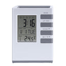 Multifunction Pens Holder Alarm Clock With Calendar Clock Temperature Display