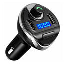 Wireless In-Car Bluetooth FM Transmitter MP3 Radio Adapter Car Fast USB Charger
