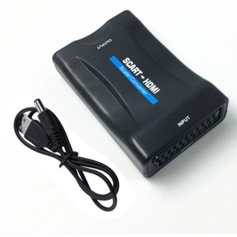 1080P HDMI to SCART Composite Video Scaler Converter Audio Adapter Best 1set