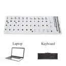 German Keyboard Stickers Black Letters on White Computer Laptop Antiglare