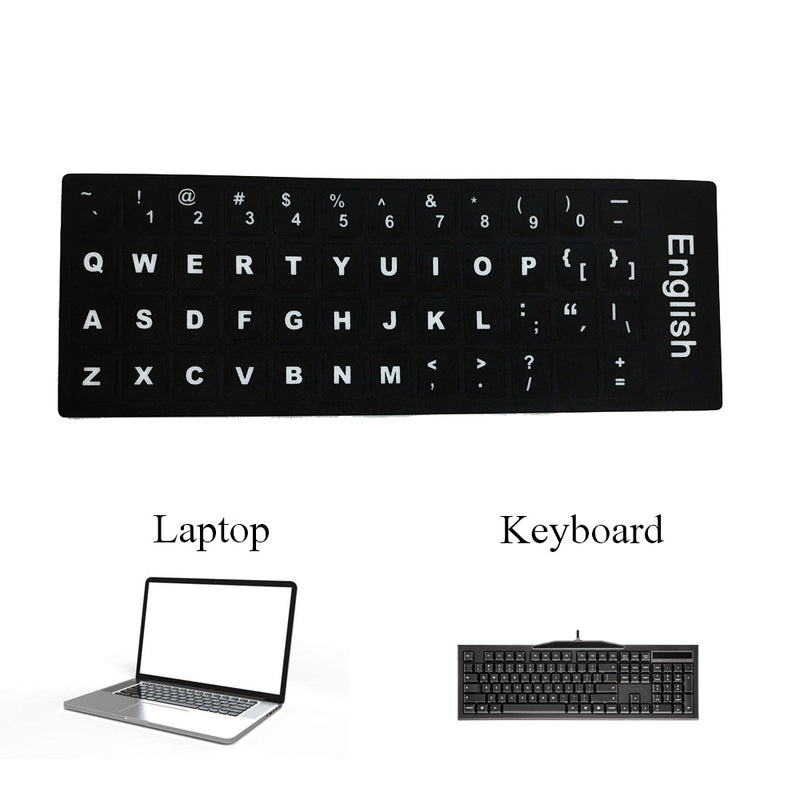 1 x Computer English  Keyboard Film Stickers Letters Alphabet Desktop  Scrub Hot