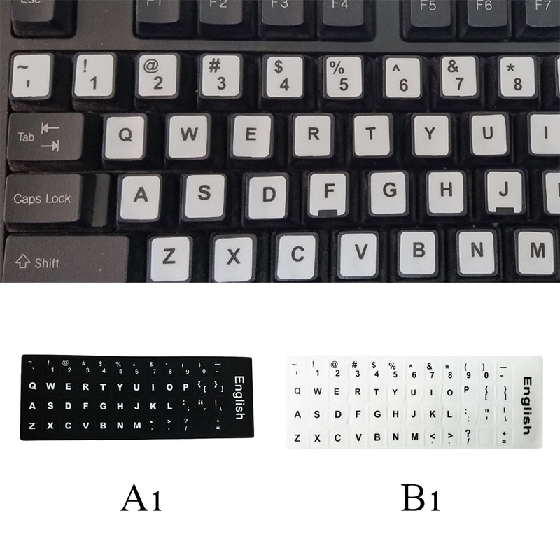 1 x Computer English  Keyboard Film Stickers Letters Alphabet Desktop  Scrub Hot