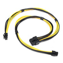 18AWG Dual Mini 6-Pin To 8-Pin Male PCI-E Power Cord For Video Cards New 1x