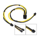 18AWG Dual Mini 6-Pin To 8-Pin Male PCI-E Power Cord For Video Cards New 1x