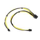 18AWG Dual Mini 6-Pin To 8-Pin Male PCI-E Power Cord For Video Cards New 1x
