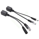 Passive Power over Ethernet PoE Adapter Injector+ Splitter Kit 5v 12v New 1 set