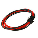 8 pin ATX CPU Black Red Sleeved Extension Cables W/ 2 Cable Comb Shakmod New 1x