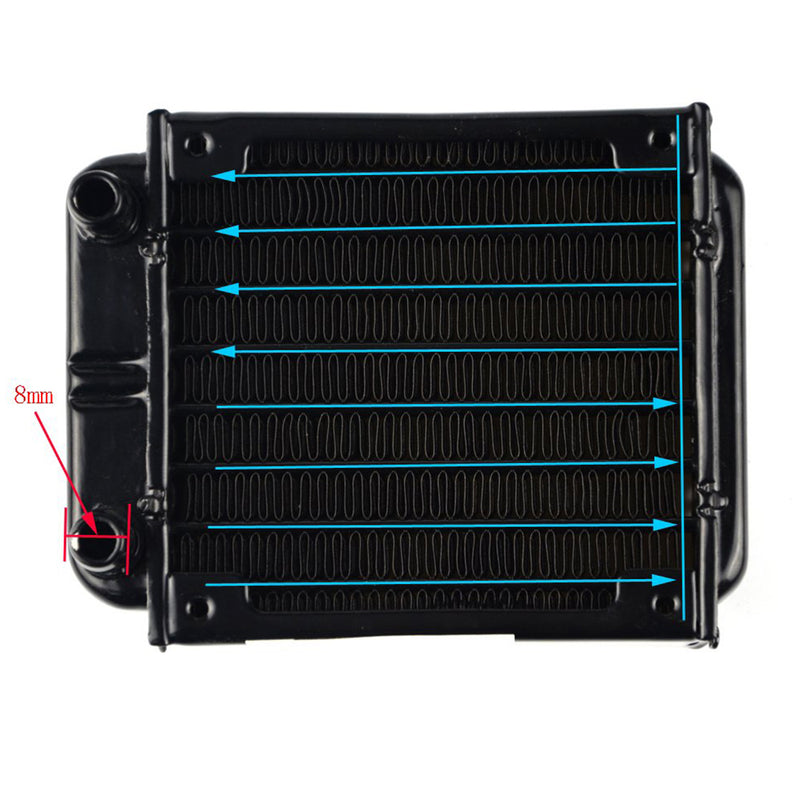 1 x  Aluminum Computer Radiator Water Cooling Cooler Fans for CPU Heatsink New