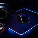 Large Gaming Keyboard Mouse Pad RGB LED Lighting Soft Non-slip Laptop Mouse Mat