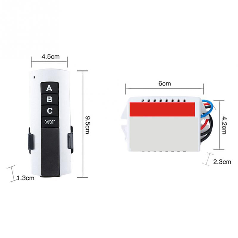 1/2/3 Ways ON/OFF 220~240V Wireless Receiver Lamp Light Remote Control Switch