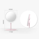 Folding Mirror LED Lighting Make Up USB Rechargeable With Storage Pink Best 1 PC