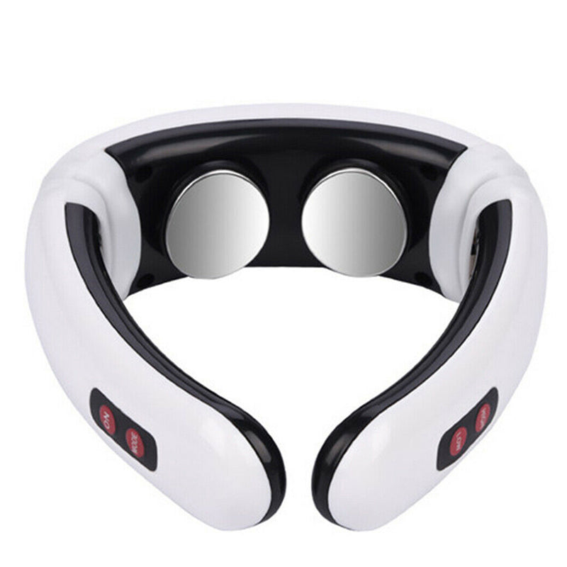 Electric Pulse Back Neck Massager Far Infrared Heating Pain Relaxation Relief