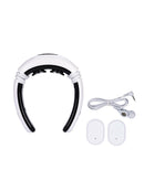 Electric Pulse Back Neck Massager Far Infrared Heating Pain Relaxation Relief