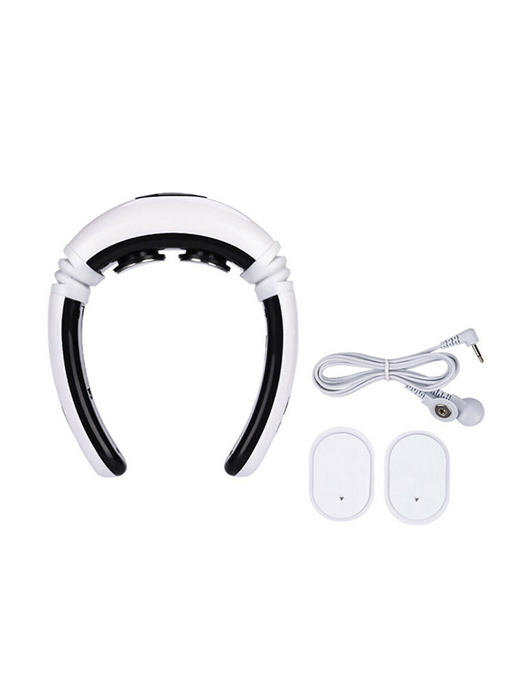 Electric Pulse Back Neck Massager Far Infrared Heating Pain Relaxation Relief