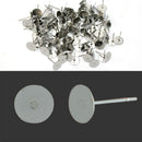 Flat Pad Earring Posts & Butterfly Clutches 6mm 8mm 12/Pkg-Surgical Steel Hot