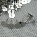 Flat Pad Earring Posts & Butterfly Clutches 6mm 8mm 12/Pkg-Surgical Steel Hot
