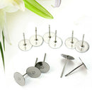 Flat Pad Earring Posts & Butterfly Clutches 6mm 8mm 12/Pkg-Surgical Steel Hot