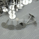 Flat Pad Earring Posts & Butterfly Clutches 6mm 8mm 12/Pkg-Surgical Steel Hot