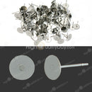 Flat Pad Earring Posts & Butterfly Clutches 6mm 8mm 12/Pkg-Surgical Steel Hot