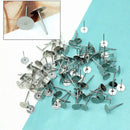 Flat Pad Earring Posts & Butterfly Clutches 6mm 8mm 12/Pkg-Surgical Steel Hot