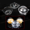 Disposable 50 x Clear Plastic Single Cup Cake Muffin Case Pods Boxes Hold  Hot