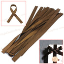 50pcs 30cm Brown Satin Ribbon Rose Flower Craft Wedding Appliques Decor