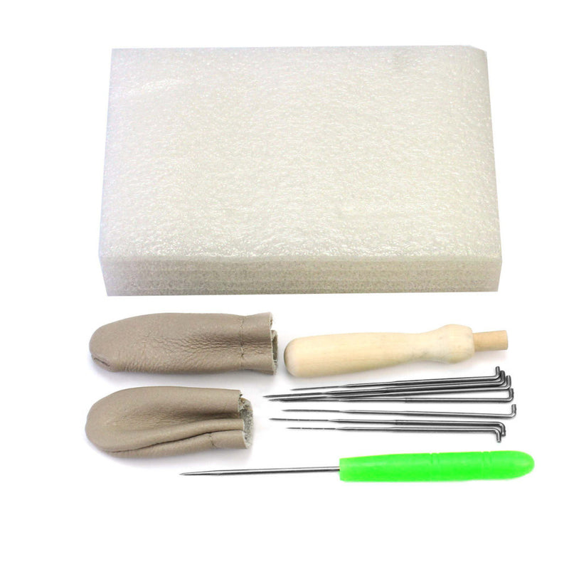 1 Set Needle Felting Starter Wool Felt Craft Tools Needles Mat Accessories Hot