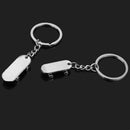 1 Pair Keychain Slide Board Alloy Material Keyring 2 different Size