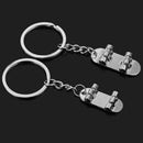 1 Pair Keychain Slide Board Alloy Material Keyring 2 different Size