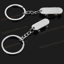 1 Pair Keychain Slide Board Alloy Material Keyring 2 different Size