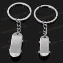 1 Pair Keychain Slide Board Alloy Material Keyring 2 different Size