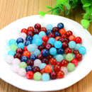 100pcs 8mm Charms Round Glass Loose Spacer Beads Findings Jewelry DIY