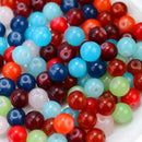 100pcs 8mm Charms Round Glass Loose Spacer Beads Findings Jewelry DIY