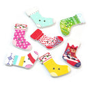 100x Mix Wooden buttons Sock-shaped Sewing scrapbooking Handmade crafts 30mm
