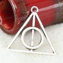 9 Pcs Pendants Jewelry Necklace Wizard Deathly Hallows Movie Triangle Inspired