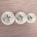 3X Star Shape Sugar craft Decorations Plunger Paste Cookie Cake Cutter Mold