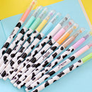 12 pcs Colorful Cow Print Gel Pen Cute Pens Student Office Accessories