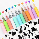 12 pcs Colorful Cow Print Gel Pen Cute Pens Student Office Accessories