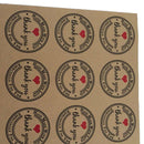 High Quality Kraft Paper Stickers Labels Letter Printed Used For Envelop Sealing