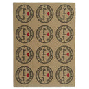 High Quality Kraft Paper Stickers Labels Letter Printed Used For Envelop Sealing