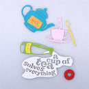 Teapot Shape Cutting Dies Stencils Stamps Scrapbooking Embossing Carbon Steel Ca