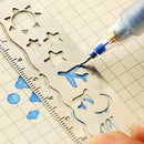 Graffiti Ruler Metal Bookmarks Ruler Creative Hollow Cute Book Marks Stationery