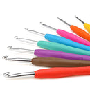 11 x Sizes Multi coloured Soft Handle Aluminum Crochet Hooks Needles Set 2 Hot