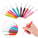 11 x Sizes Multi coloured Soft Handle Aluminum Crochet Hooks Needles Set 2 Hot