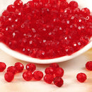 new 145pcs Faceted Crystal Glass Loose Spacer Beads 4mm DIY Wholesale