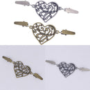Women Cardigan Sweater Blouse Shawl Clips Brooch Shirt Clip Clasps Decor Heart